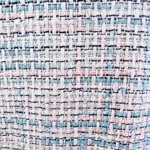 Vintage 100% Silk Hand Woven One Button Blazer Pink Silver Metallic Size Small - Picture 7 of 12